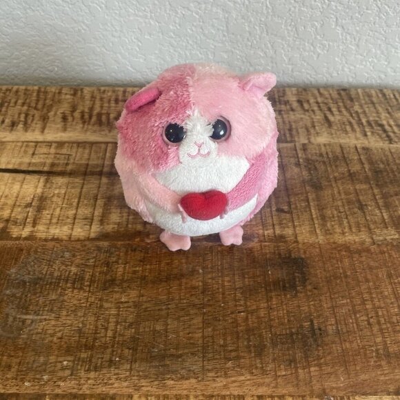TY Beanie Ballz Rosa the Hamster Regular Size 5 inch Stuffed Ball Heart - Picture 2 of 7